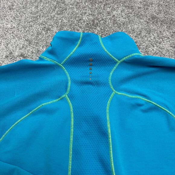 The North Face FlashDry 1/4 Zip Pullover Jacket Womens Small Blue Neon Green - Picture 4 of 16